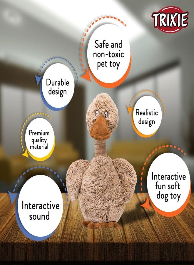 Trixie Animal Plush Toy for Dogs, Soft Cuddly Plush Toy, Made with Polyester, Comes with a Squeaker for Added Fun | Perfect for Both, Indoor & Outdoor Play Sessions - (Duck Plush - 38 cm) - Image 4